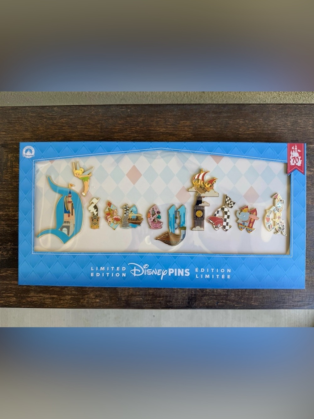 Disneyland 70th Anniversary Vault Collection Boxed Pin Set LE 2200 - NEW